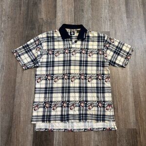 Vintage Tabasco Plaid Golf Polo Shirt
